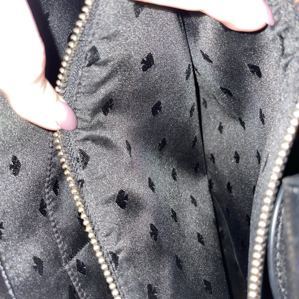 New Kate Spade Addie Black Leather Hand or Shoulder Bag with Removable Strap - Picture 7 of 12